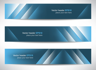 Wall Mural - Web header, set of vector banner, design with precise dimension