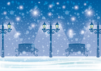 Poster - Winter night.