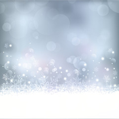 Sticker - Blue Christmas, winter background