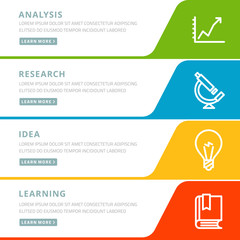 Wall Mural - Flat design concept for analysis, research, idea, learning