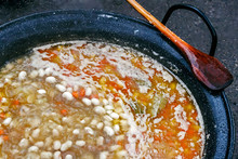 Large Pot With Bean Soup
