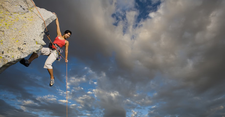 Wall Mural - Climber on the edge.