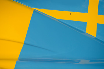 Swedish flag on race car