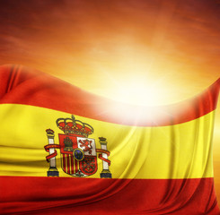 Wall Mural - Spanish flag and sky