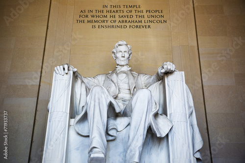 Fotografia Abraham Lincoln statue, Lincoln memorial in Washington