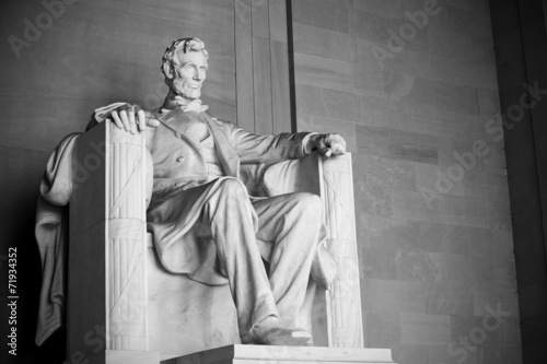 Abraham Lincoln statue, Lincoln memorial in Washington Tableau sur Toile