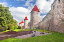 Medieval Towers - Part Of The City Wall. Tallinn, Estonia