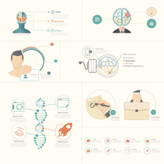 Wall Mural - infographics elements for slide presentation and web templates.