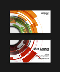 Wall Mural - Business card vector design template