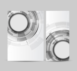 Wall Mural - Brochure business abstract technology circles or roll up.