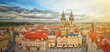 Widok na stare miasto Praga,Czechy.