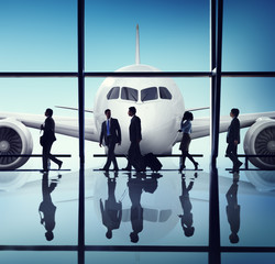 Poster - Business People Corporate Travel Airport