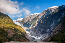 Glacier On The South Island Of New Zealand.