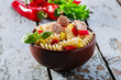 Pasta salad with tuna and pepper