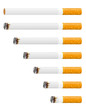 smoldering cigarette vector illustration