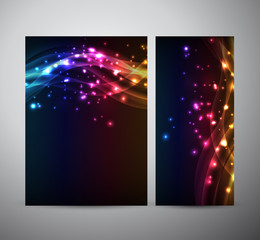 Wall Mural - Abstract shining on brochure business design template or roll up