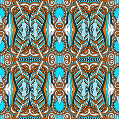 seamless geometry vintage pattern, ethnic style ornamental backg