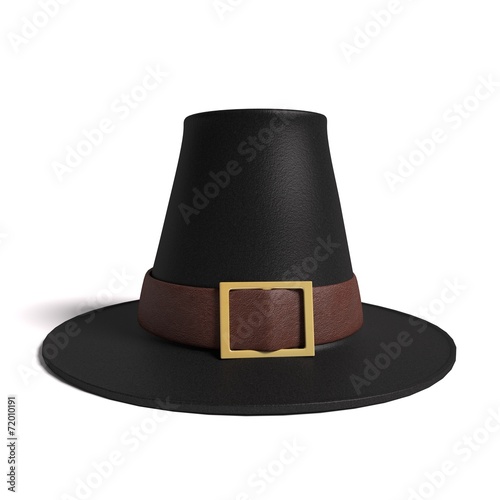 Fotomural 3d illustration of a pilgrim hat