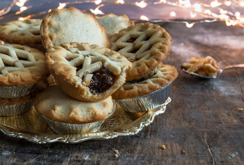 Canvas Print - Assortment of traditional Christmas mince pies