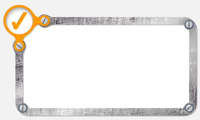 Leinwandbilder - metal frame for text with screws and check box