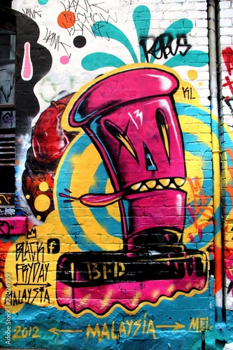 Fototapeta na szkło Hosier Lane, Melbourne, Victoria, Australia