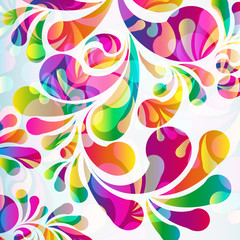 Aufkleber - Abstract colorful arc-drop background.