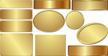 Set Of Golden Plaques