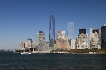 The New York City Downtown w the Freedom tower 2014