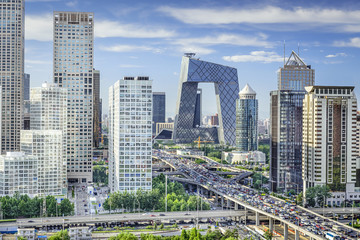 Beijing, China Financial District Cityscape