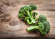 Fresh broccoli on the wooden table