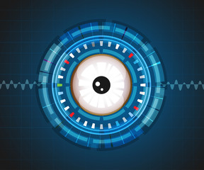 Wall Mural - eye background digital graphic