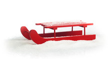 Wooden Red Sled