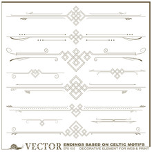 Vector Decorative Elements Based On Celtic Patterns