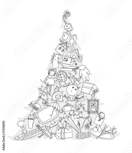 Christmas Tree Made Of Presents Buy This Stock