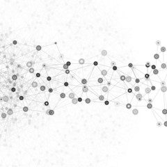 Poster - Molecule structure, gray background for communication, vector