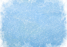 Blue Wood Texture With Snow