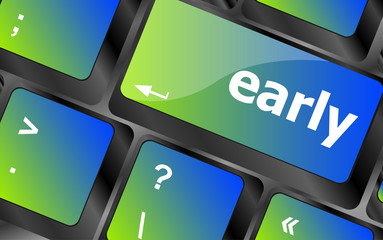Poster - early button on computer pc keyboard key