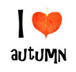 I love autumn heart leaf