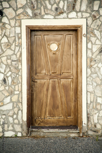 Naklejka na kafelki Wooden Door