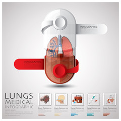 Wall Mural - Pill Capsule Lungs Health And Medical Infographic