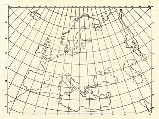 Wall Mural - Ptolemy's equal area map projection