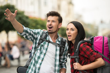 Wall Mural - Tourists