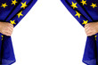 Vorhang auf, EU Kasperltheater, europäische Union, Männer Hände
