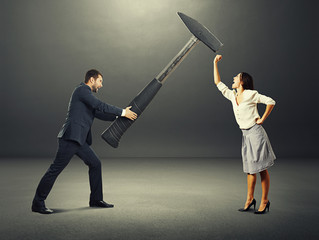 Canvas Print - conflict between man and woman