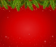 © wormig - Christmas red background with branches