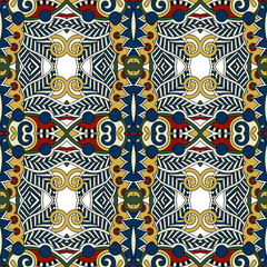 seamless geometry vintage pattern, ethnic style ornamental backg