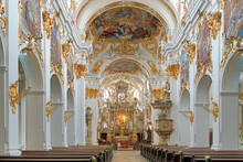 Interior Of Old Chapel In Regensburg, Germany