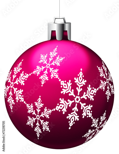 Boule De Noël Rose Avec Motifs Buy This Stock Photo And