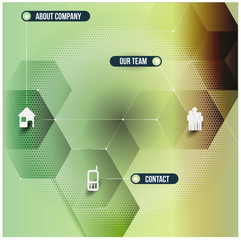 Aufkleber - Abstract vector infographic design with cubes and corporate icon