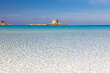 Wall Mural - Pelosa beach, Sardinia, Italy.